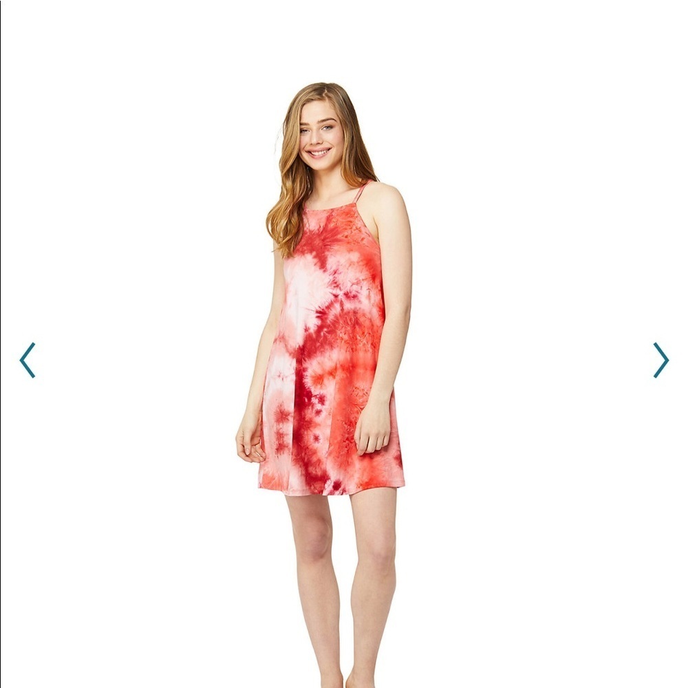 🎉HP🎉 Wallflower Red Tie-Dye Halter Tank Dress